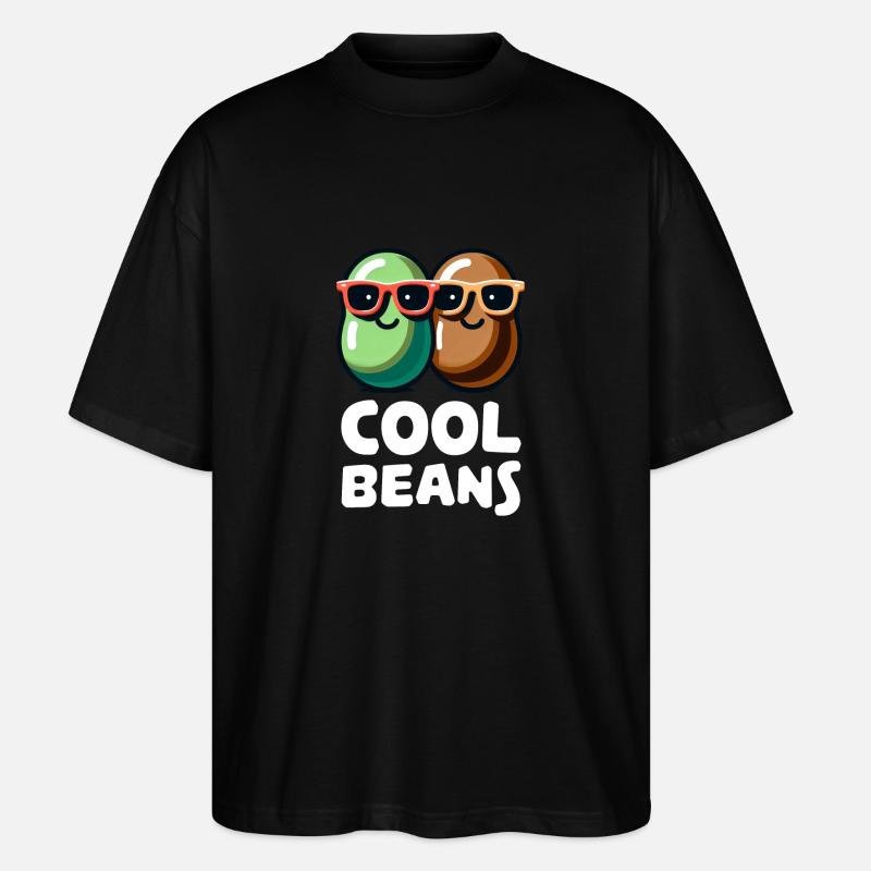 Coole Bohnen Lustiges Bohnendesign - Stanley/Stella Oversized Unisex Bio T-Shirt Blaster 2.0 - Schwarz