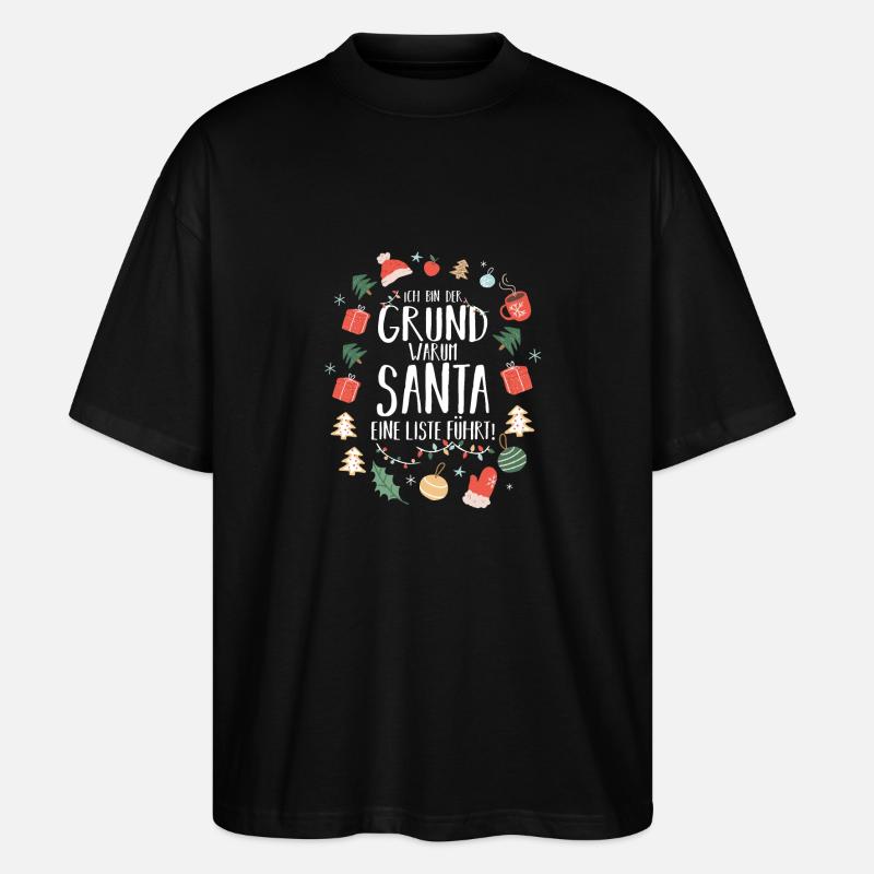 Père Noël Noël Noël - T-shirt bio Blaster 2.0 coupe oversize Stanley/Stella Unisexe - noir