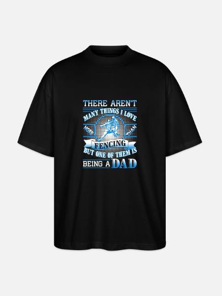 Love Being A Fencing Dad - Stanley/Stella Oversized Unisex Organic T-shirt Blaster 2.0 - black