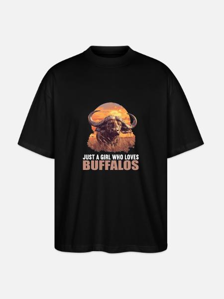 Buffalos Buffalo Büffel - Stanley/Stella Oversized Unisex Organic T-shirt Blaster 2.0 - black