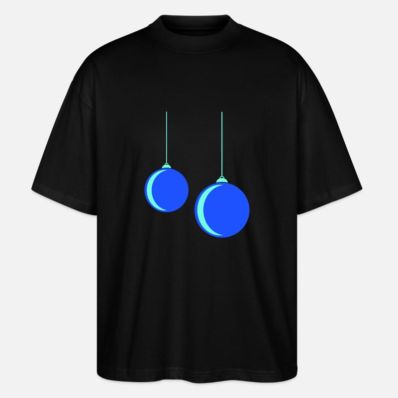 Weihnachtskugel - Stanley/Stella Oversized Unisex Bio T-Shirt Blaster 2.0 - Schwarz