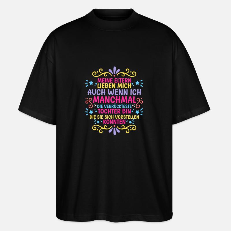 Töchter Tochter - Stanley/Stella Oversized Unisex Bio T-Shirt Blaster 2.0 - Schwarz