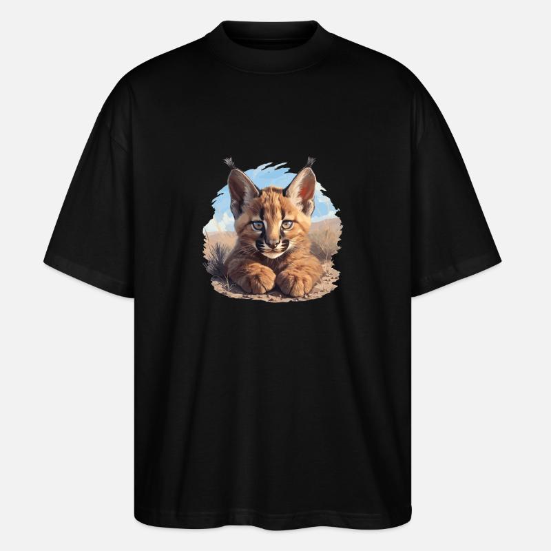 Caracal Karakale Karakal - Stanley/Stella Oversized Unisex Bio T-Shirt Blaster 2.0 - Schwarz