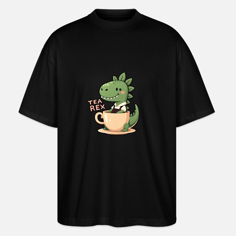 Tea Rex TRex Lederhose - Stanley/Stella Oversized Unisex Bio T-Shirt Blaster 2.0 - Schwarz