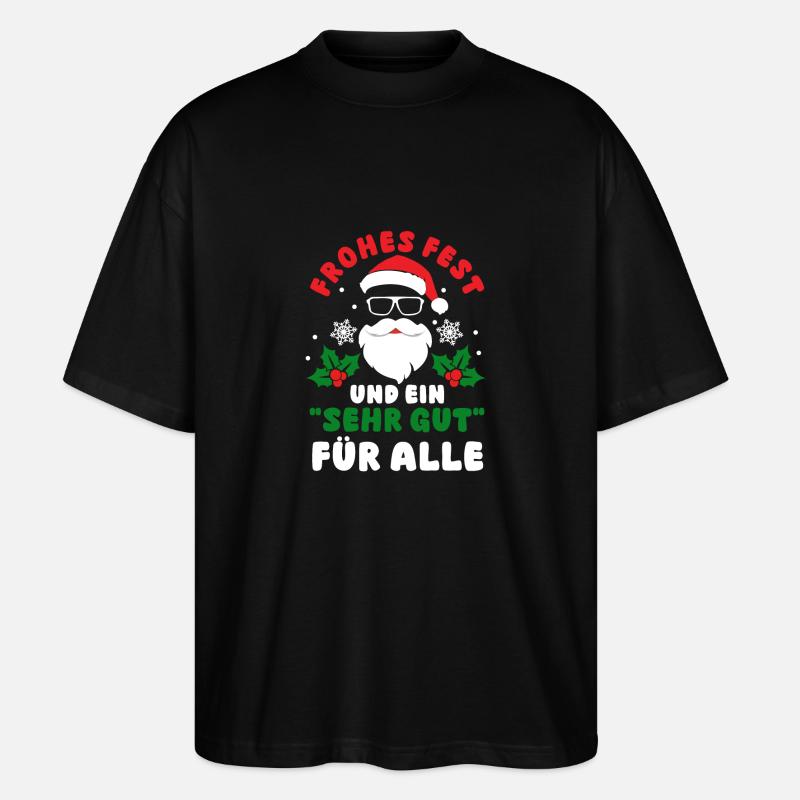 Weihnachtsmann Weihnachten Schule Lehrer - Stanley/Stella Oversized Unisex Bio T-Shirt Blaster 2.0 - Schwarz