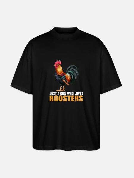 Rooster Hähne Hahn - Stanley/Stella Oversized Unisex Bio T-Shirt Blaster 2.0 - Schwarz