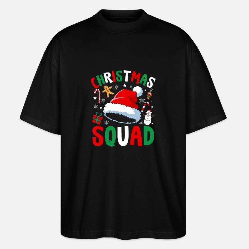 Christmas Squad Elf Santa - Stanley/Stella Oversized Unisex Bio T-Shirt Blaster 2.0 - Schwarz