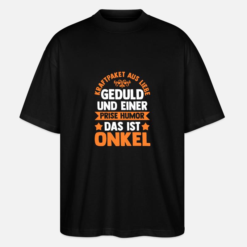 Onkel - Stanley/Stella Oversized Unisex Bio T-Shirt Blaster 2.0 - Schwarz