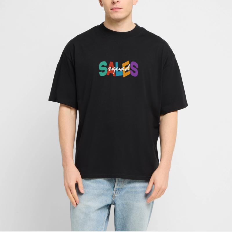 Équipe de vente Typographie colorée Conception Équipe de vente T-shirt bio Blaster 2.0 coupe oversize Stanley/Stella Unisexe