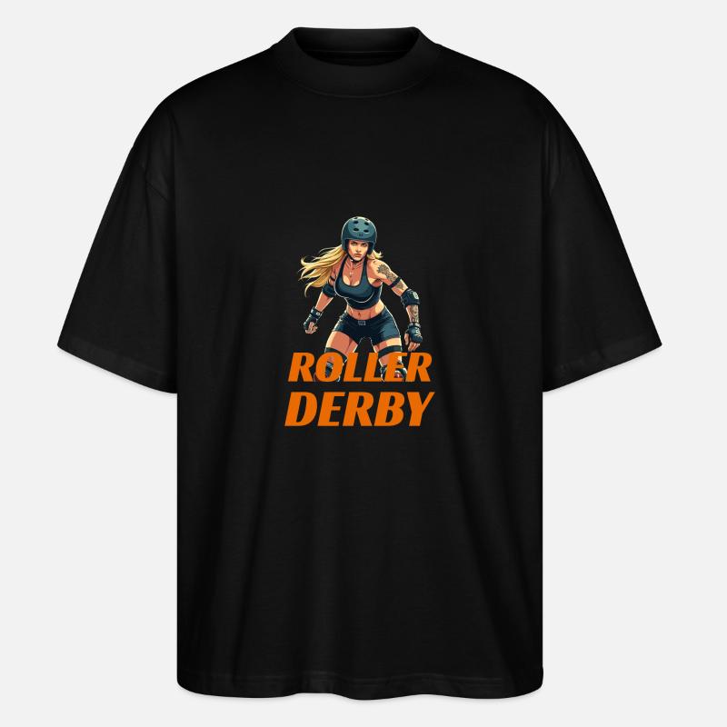 Rollschuhfahren für einen Rollschuhfahrerin - Stanley/Stella Oversized Unisex Bio T-Shirt Blaster 2.0 - Schwarz