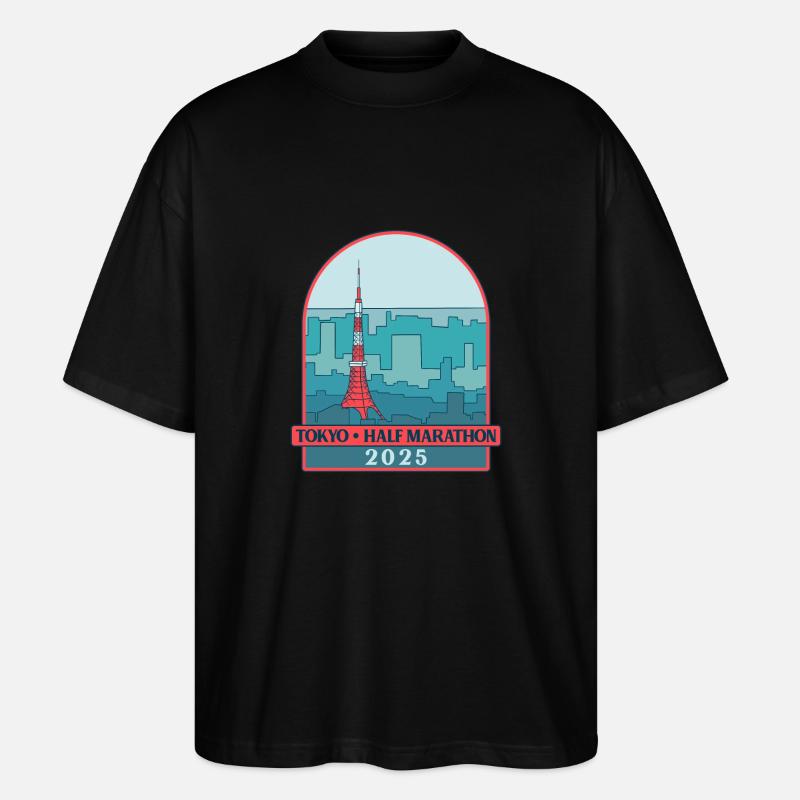 Tokyo - Halbmarathon – 2025 - Stanley/Stella Oversized Unisex Bio T-Shirt Blaster 2.0 - Schwarz