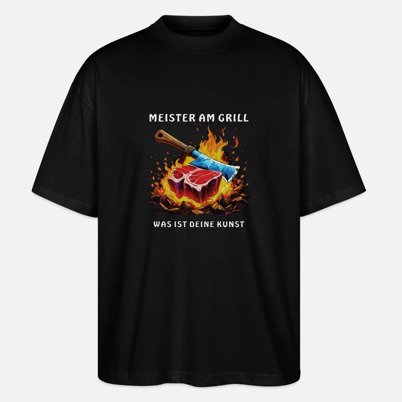 STEAK MASTER SUR LE GRIL - T-shirt bio Blaster 2.0 coupe oversize Stanley/Stella Unisexe - noir