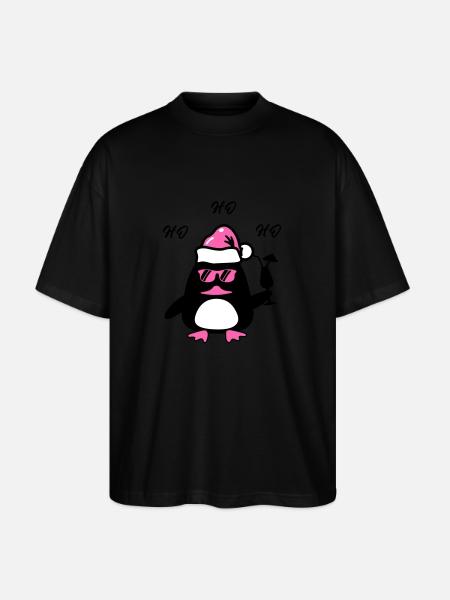 Beach Duck Christmas - Stanley/Stella Oversized Unisex Organic T-shirt Blaster 2.0 - black
