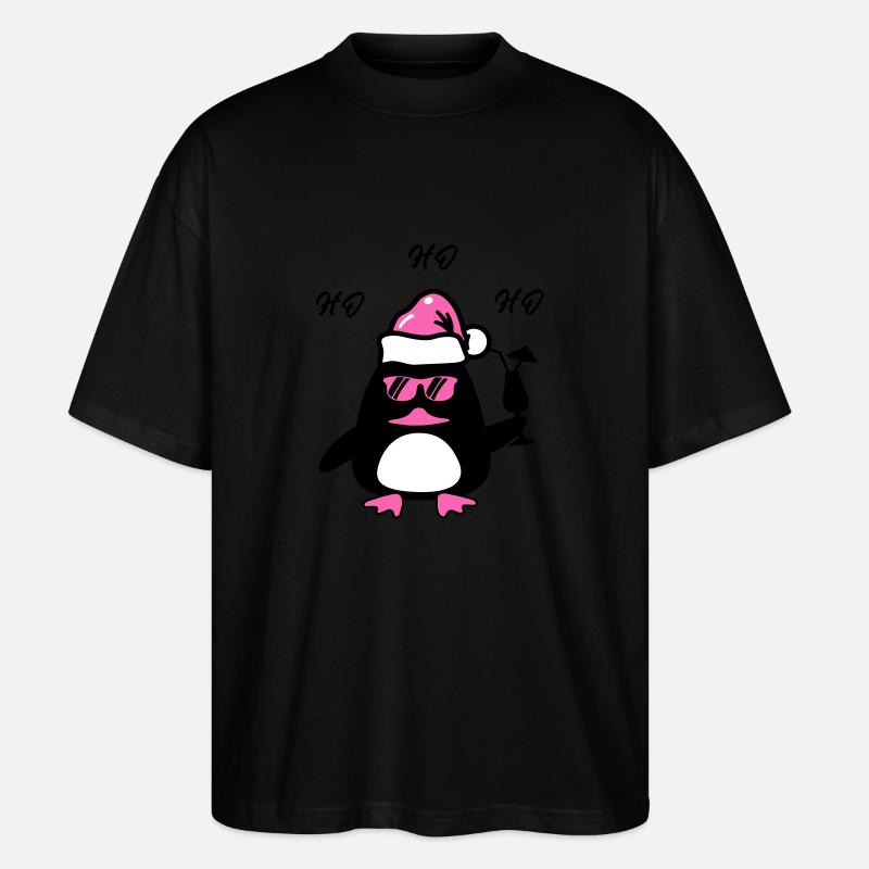 Beach Duck Christmas - Stanley/Stella Oversized Unisex Organic T-shirt Blaster 2.0 - black