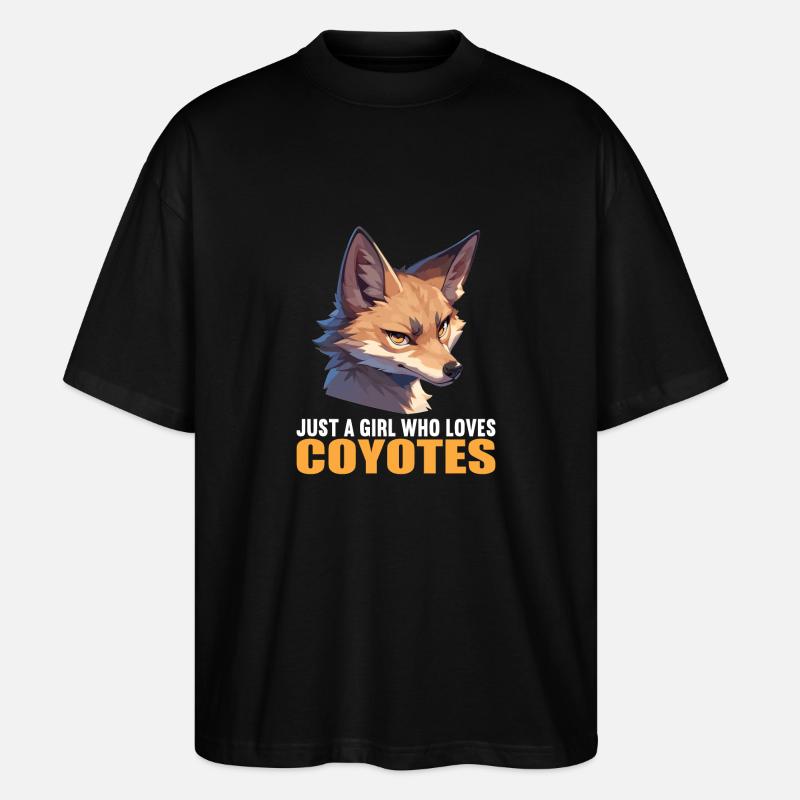 Kojoten Kojote - Stanley/Stella Oversized Unisex Bio T-Shirt Blaster 2.0 - Schwarz