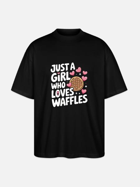 Waffles Breakfast Sweets - Stanley/Stella Oversized Unisex Organic T-shirt Blaster 2.0 - black