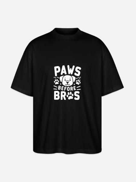 Paws Before Bros - Stanley/Stella Oversized Unisex Organic T-shirt Blaster 2.0 - black