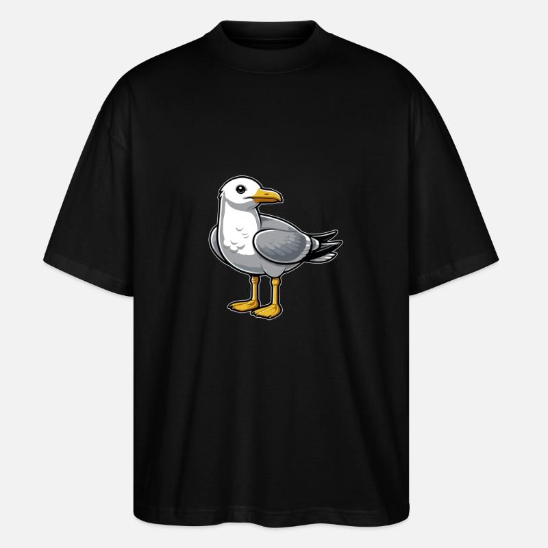 Möwe - Stanley/Stella Oversized Unisex Bio T-Shirt Blaster 2.0 - Schwarz