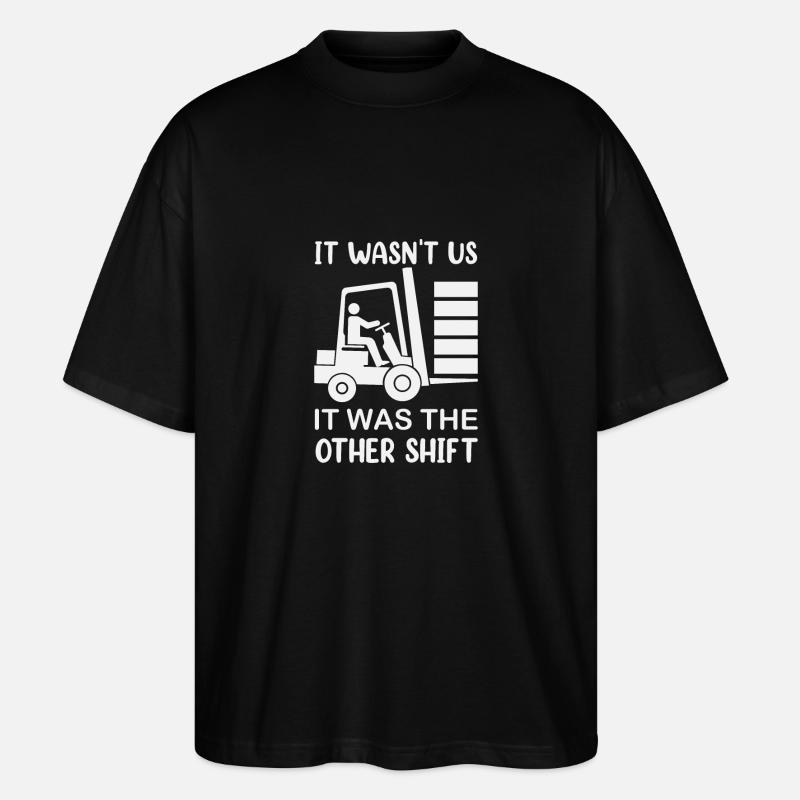 Gabelstaplerfahrer Gabelstaplerfahrer - Stanley/Stella Oversized Unisex Bio T-Shirt Blaster 2.0 - Schwarz