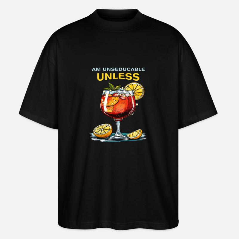 GETRÄNK AM UNSEDUCABLE UNLESS - Stanley/Stella Oversized Unisex Bio T-Shirt Blaster 2.0 - Schwarz