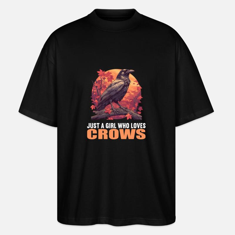Krähen Krähe - Stanley/Stella Oversized Unisex Bio T-Shirt Blaster 2.0 - Schwarz