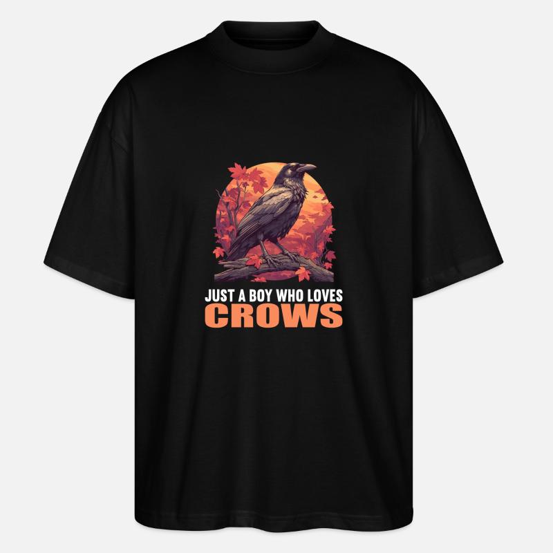 Crows Crow - Stanley/Stella Oversized Unisex Organic T-shirt Blaster 2.0 - black