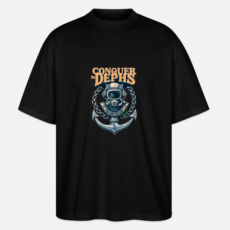Conquer The Dephs - Stanley/Stella Oversized Unisex Bio T-Shirt Blaster 2.0 - Schwarz