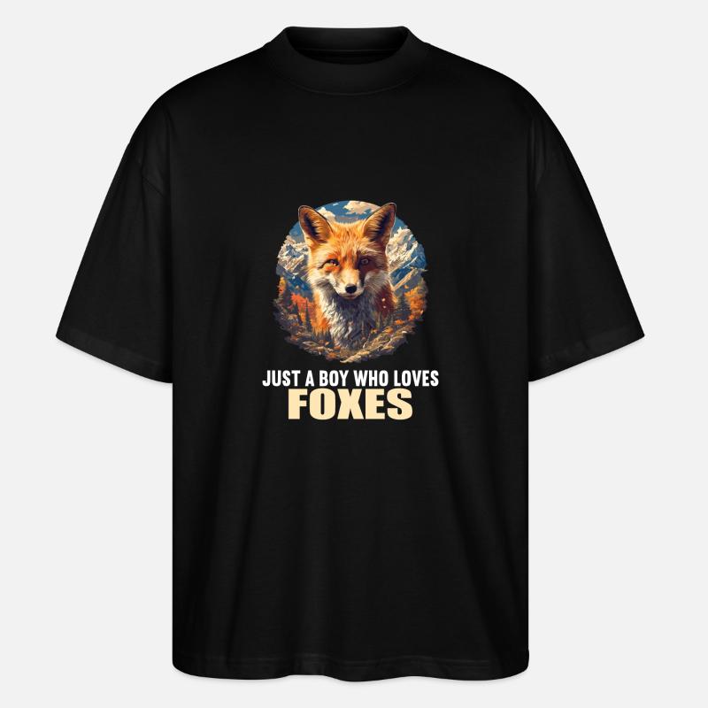Foxes Fox - Stanley/Stella Oversized Unisex Organic T-shirt Blaster 2.0 - black