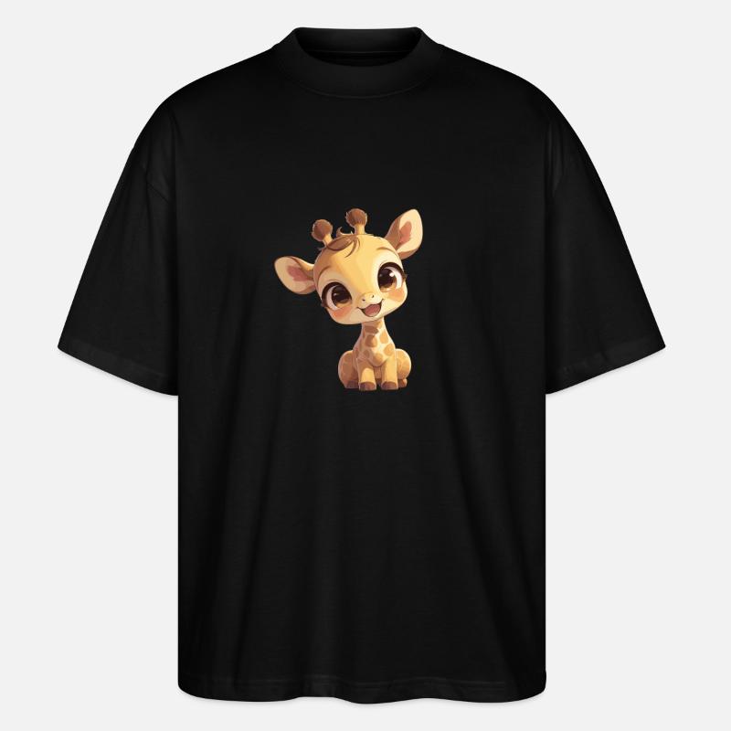 Giraffen Giraffe - Stanley/Stella Oversized Unisex Bio T-Shirt Blaster 2.0 - Schwarz