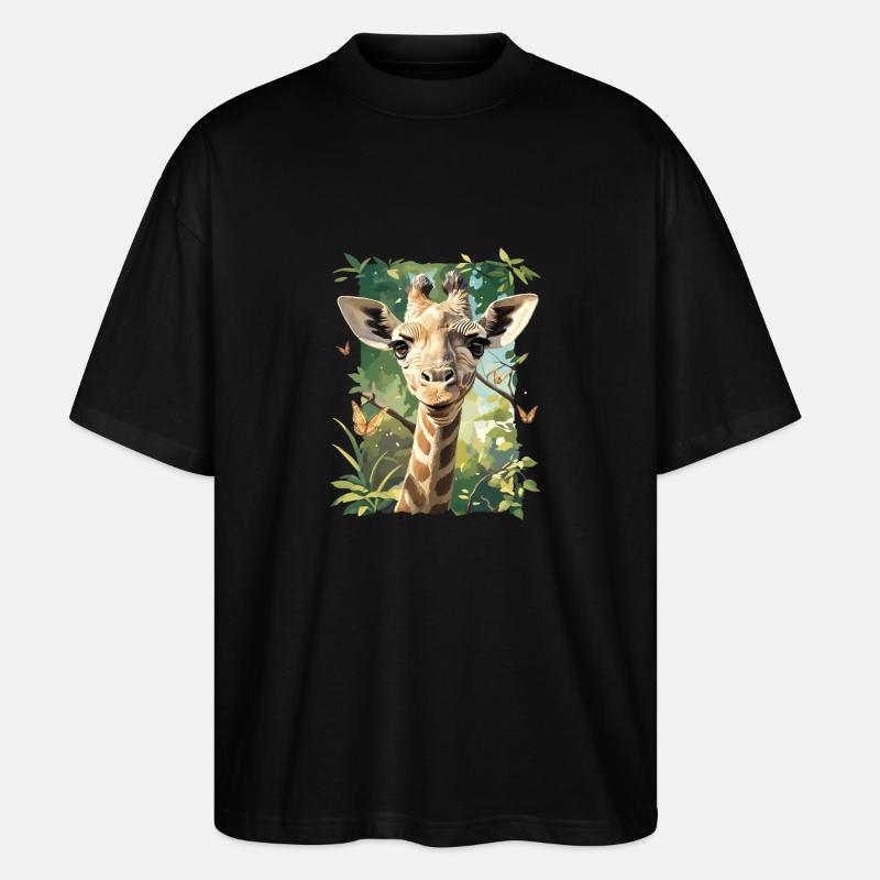 Giraffes Giraffe - Stanley/Stella Oversized Unisex Organic T-shirt Blaster 2.0 - black