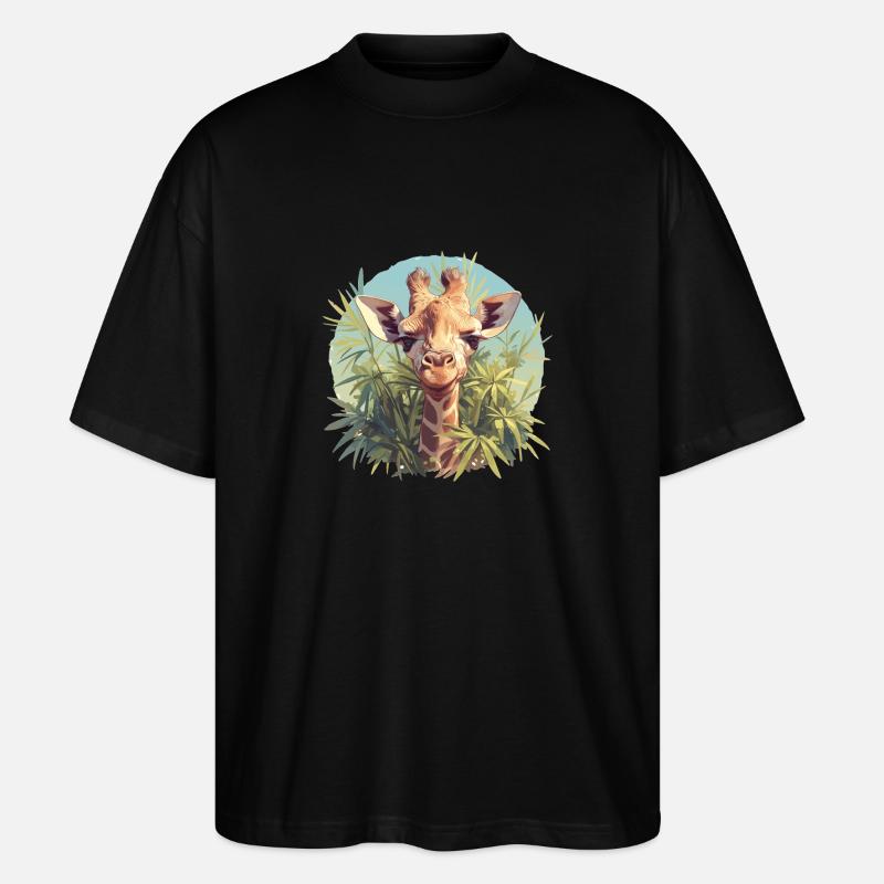 Giraffes Giraffe - Stanley/Stella Oversized Unisex Organic T-shirt Blaster 2.0 - black