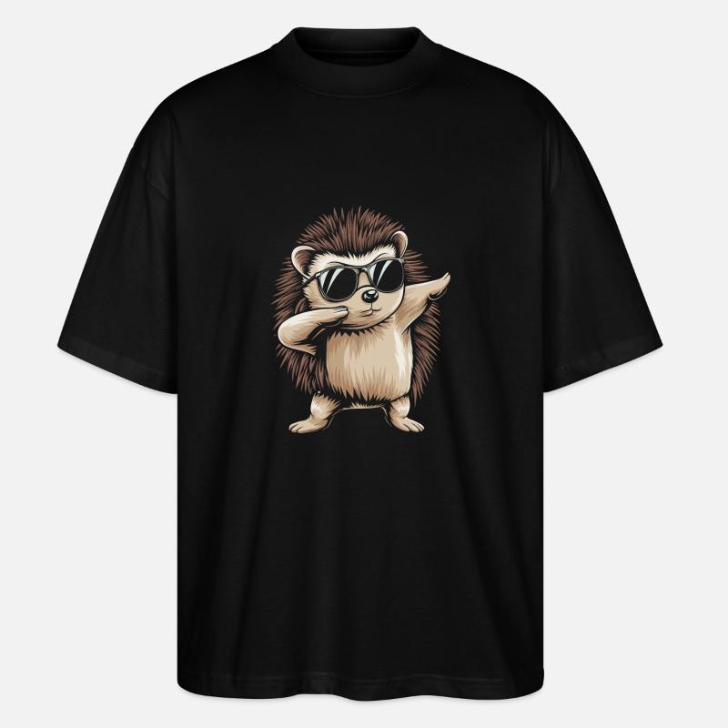 Hérisson - T-shirt bio Blaster 2.0 coupe oversize Stanley/Stella Unisexe - noir