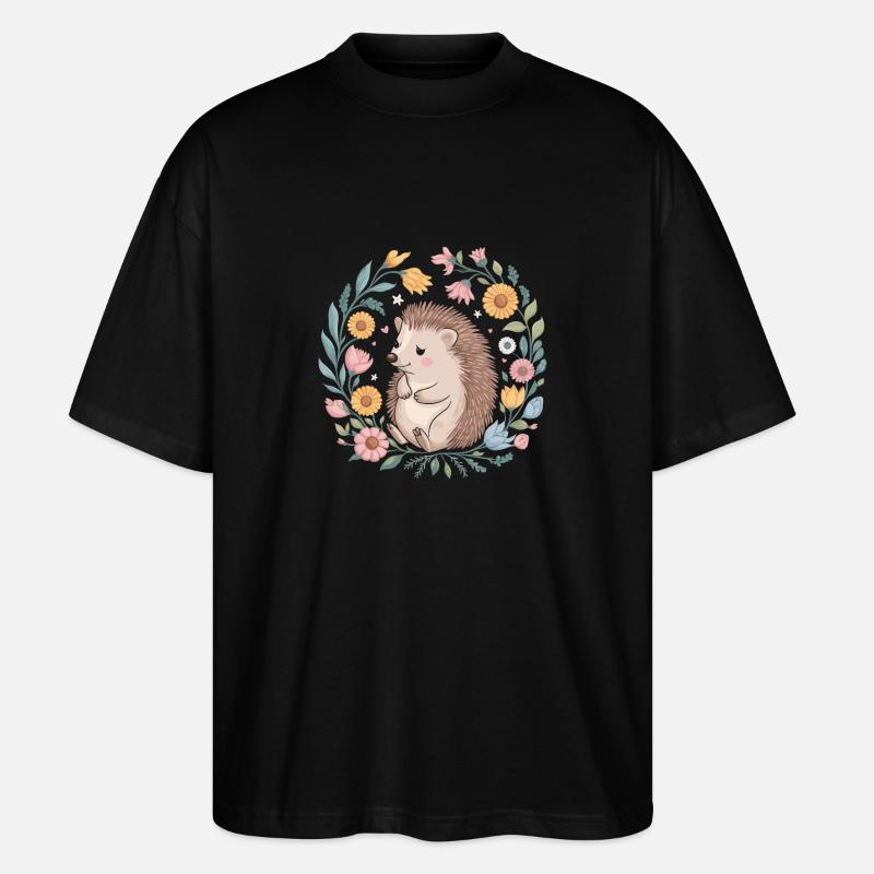 Hérisson - T-shirt bio Blaster 2.0 coupe oversize Stanley/Stella Unisexe - noir