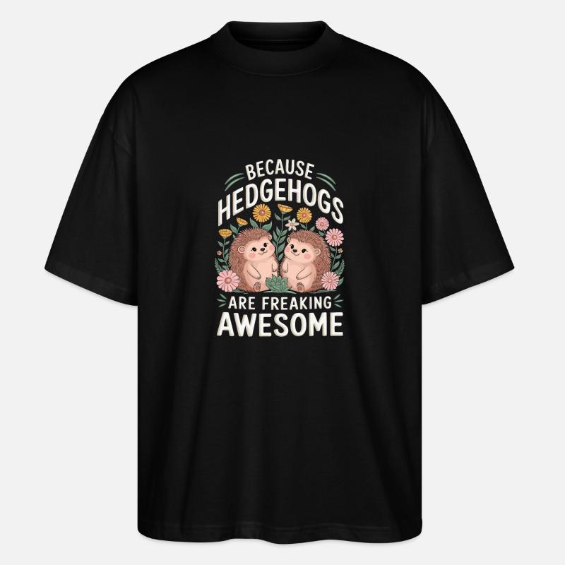 Hérisson - T-shirt bio Blaster 2.0 coupe oversize Stanley/Stella Unisexe - noir
