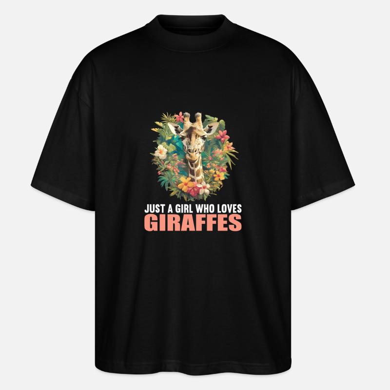 Giraffes Giraffe - Stanley/Stella Oversized Unisex Organic T-shirt Blaster 2.0 - black