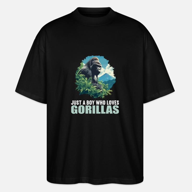 Gorillas Gorilla - Stanley/Stella Oversized Unisex Organic T-shirt Blaster 2.0 - black