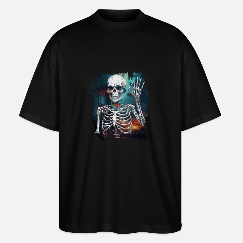 Halloween Ghost Ghosts Nature Lover - Stanley/Stella Oversized Unisex Organic T-shirt Blaster 2.0 - black