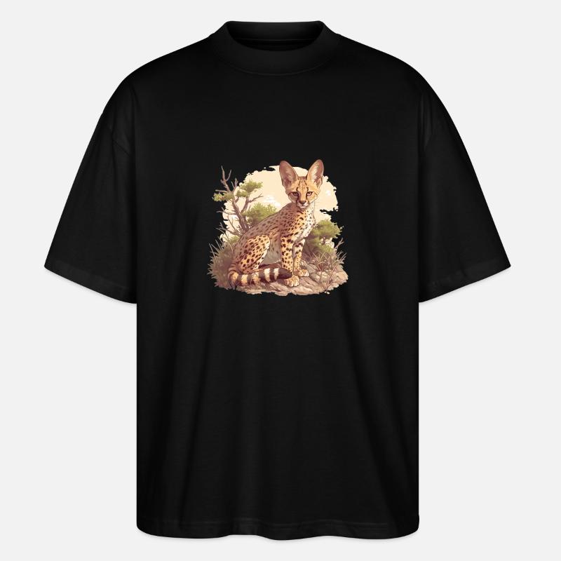 Servale Serval - Stanley/Stella Oversized Unisex Organic T-shirt Blaster 2.0 - black