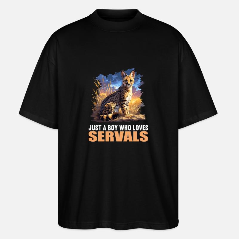Servale Serval - Stanley/Stella Oversized Unisex Bio T-Shirt Blaster 2.0 - Schwarz