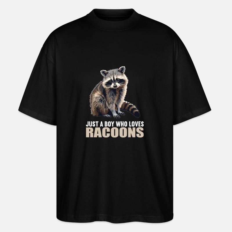 Waschbären Waschbär - Stanley/Stella Oversized Unisex Bio T-Shirt Blaster 2.0 - Schwarz