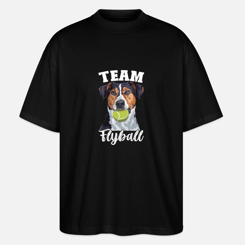 Flyball Hundesport - Stanley/Stella Oversized Unisex Bio T-Shirt Blaster 2.0 - Schwarz