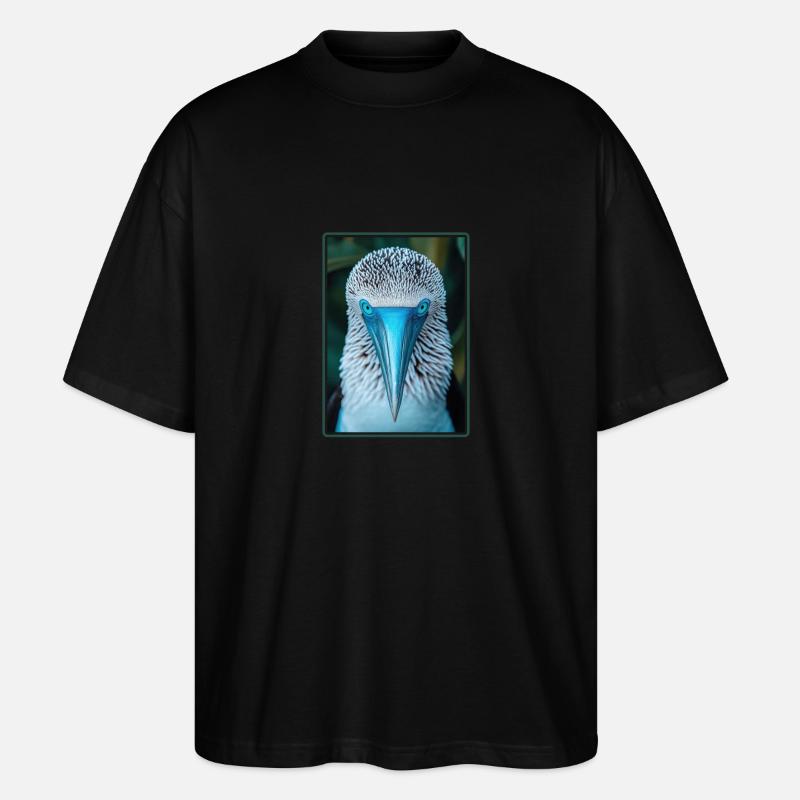 Blaufußtölpel - Stanley/Stella Oversized Unisex Bio T-Shirt Blaster 2.0 - Schwarz