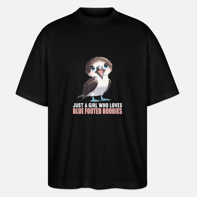 Blaufußtölpel - Stanley/Stella Oversized Unisex Bio T-Shirt Blaster 2.0 - Schwarz