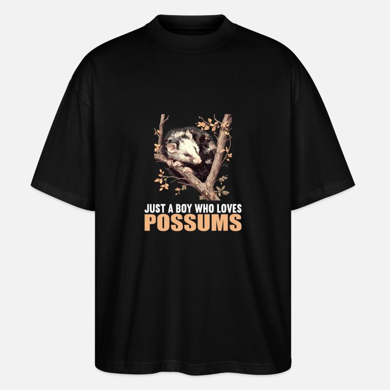 Opossum Opossums - Stanley/Stella Oversized Unisex Bio T-Shirt Blaster 2.0 - Schwarz