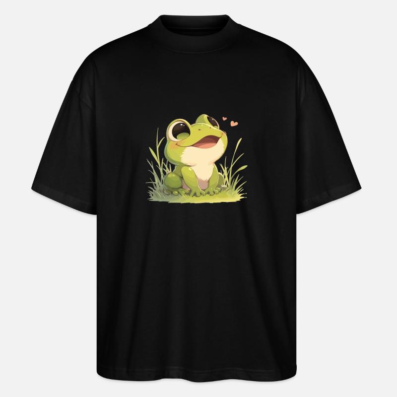 Frosch Frösche - Stanley/Stella Oversized Unisex Bio T-Shirt Blaster 2.0 - Schwarz