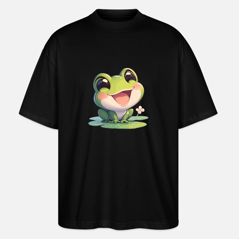 Frog Frogs - Stanley/Stella Oversized Unisex Organic T-shirt Blaster 2.0 - black