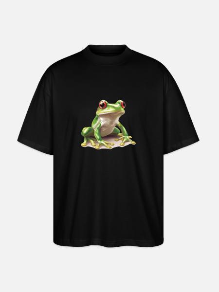 Frog Frogs - Stanley/Stella Oversized Unisex Organic T-shirt Blaster 2.0 - black
