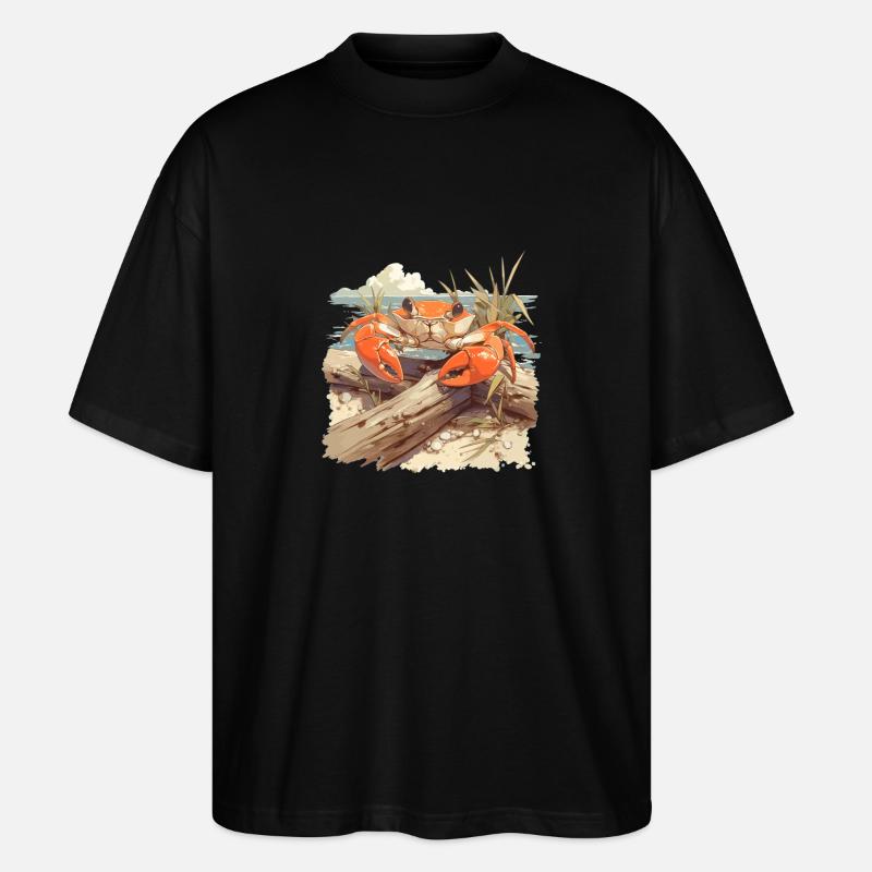 Krabbe Krabben - Stanley/Stella Oversized Unisex Bio T-Shirt Blaster 2.0 - Schwarz