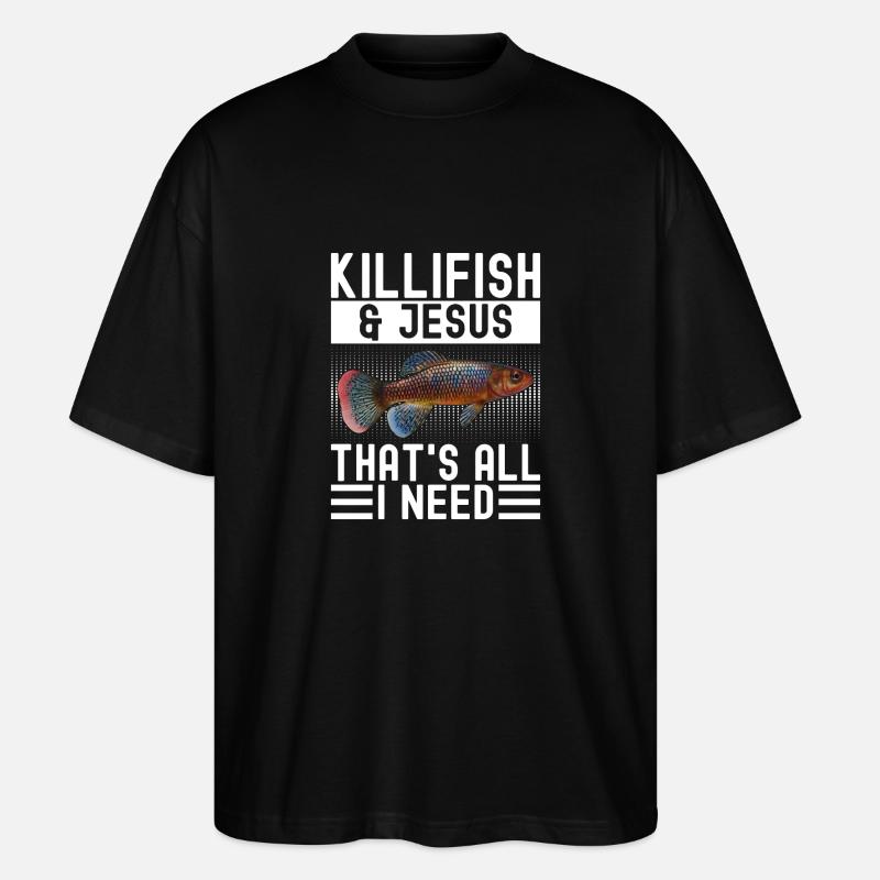 Killifisch Aquarium Fish Lovers - Stanley/Stella Oversized Unisex Organic T-shirt Blaster 2.0 - black