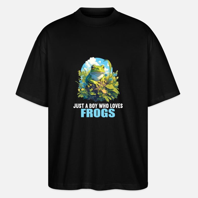 Frog Frogs - Stanley/Stella Oversized Unisex Organic T-shirt Blaster 2.0 - black